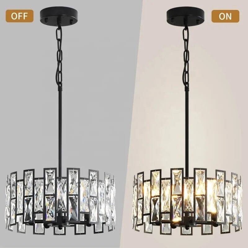 Nova Crystal Pendant Light in Stainless Steel with K9 Crystals and LED | Lersk
