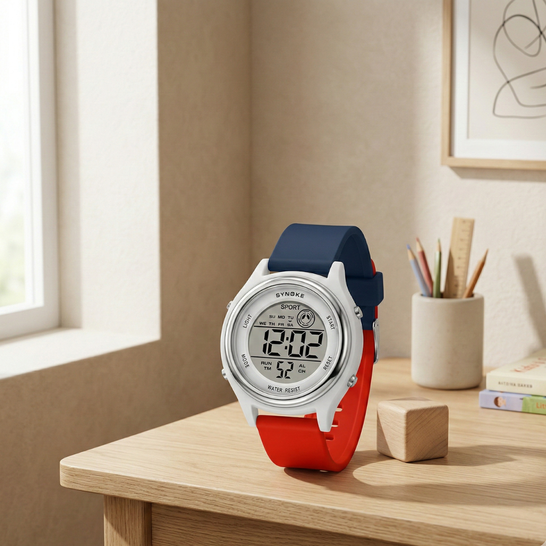 Wstrząsoodporny smartwatch dla dzieci z kolorowym wyświetlaczem i aktywnym stylem życia | Lersk