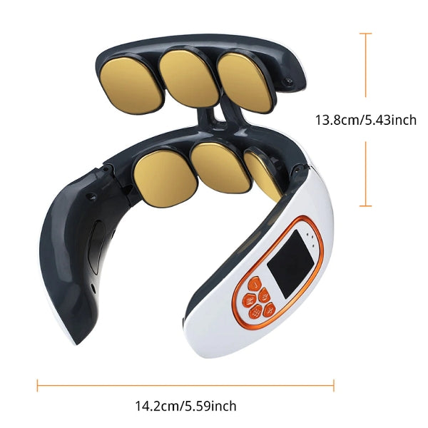 SolacePro Dybt Pulserende Varme Nakke- og Skuldermassageapparat | Lersk