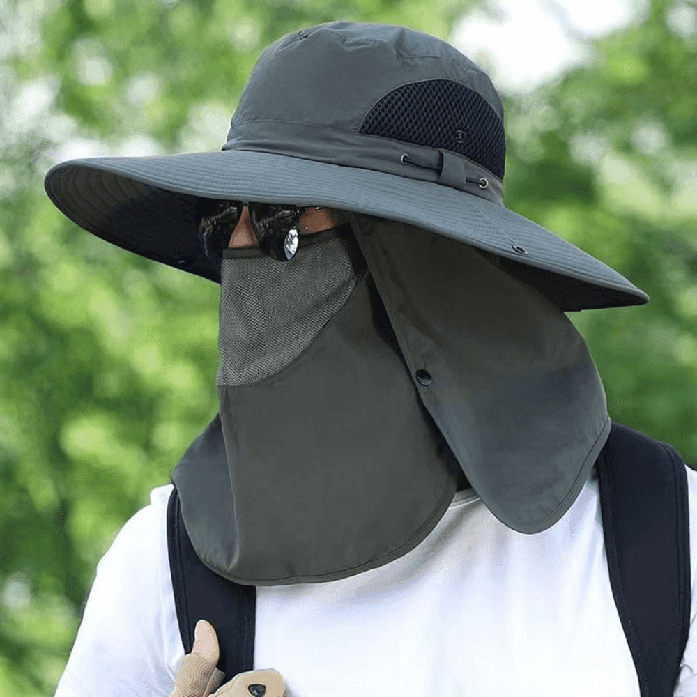 Breathable Wide Brim Sun Hat With Sun Protection For Fishing | Lersk