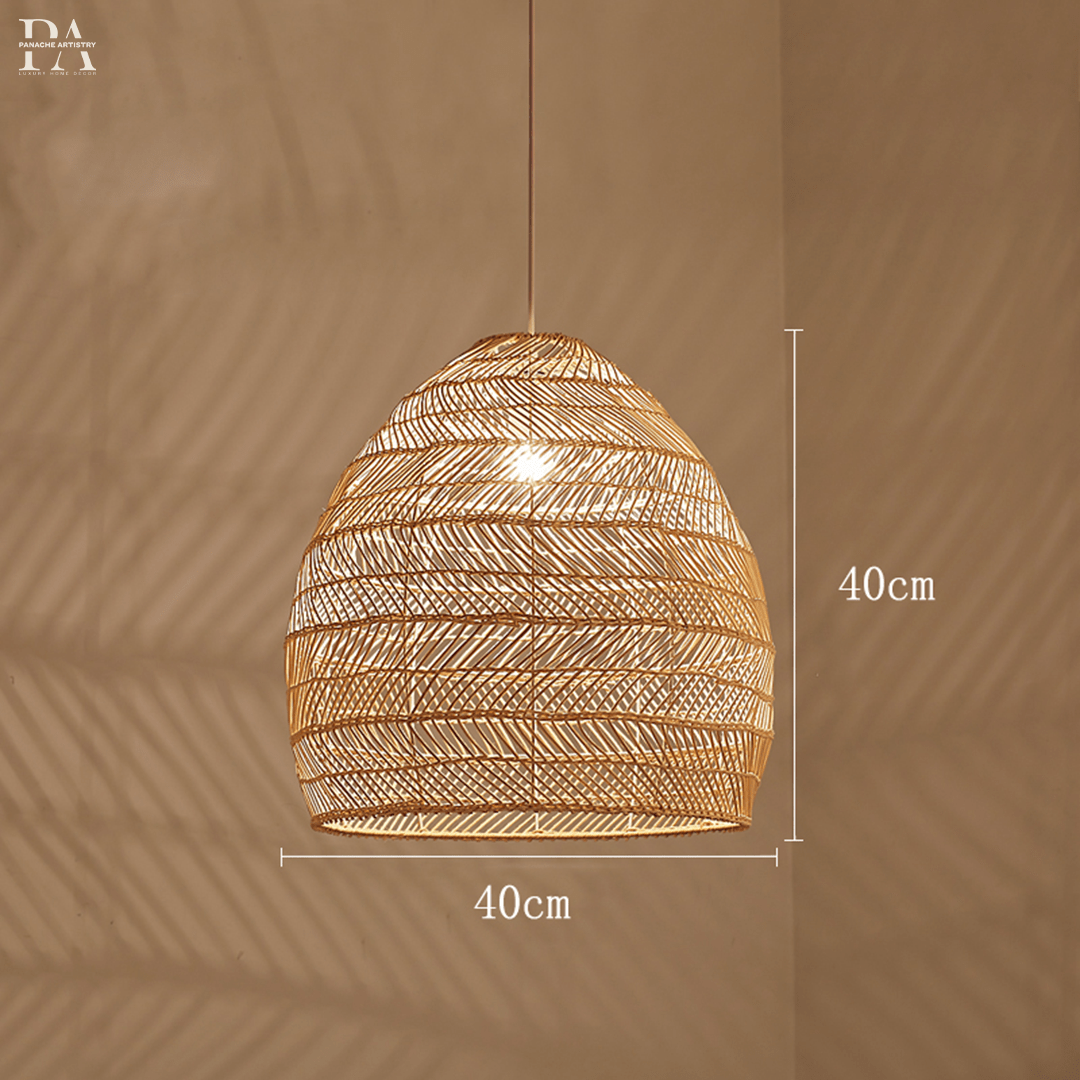 Lampa wisząca Marisol z rattanu | Lersk