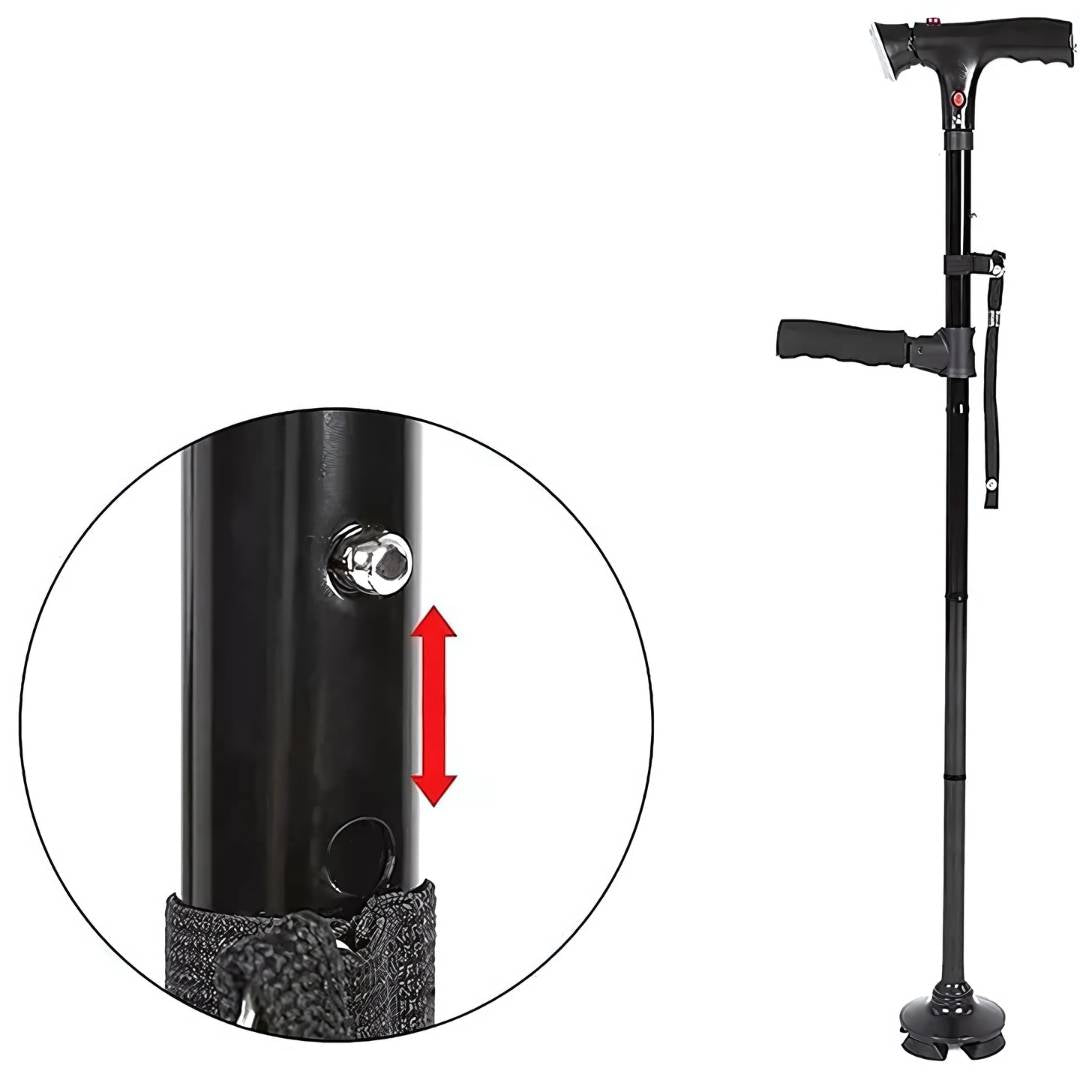 TrailEase Folding Telescopic Cane With LED Light And Alarm | Lersk
