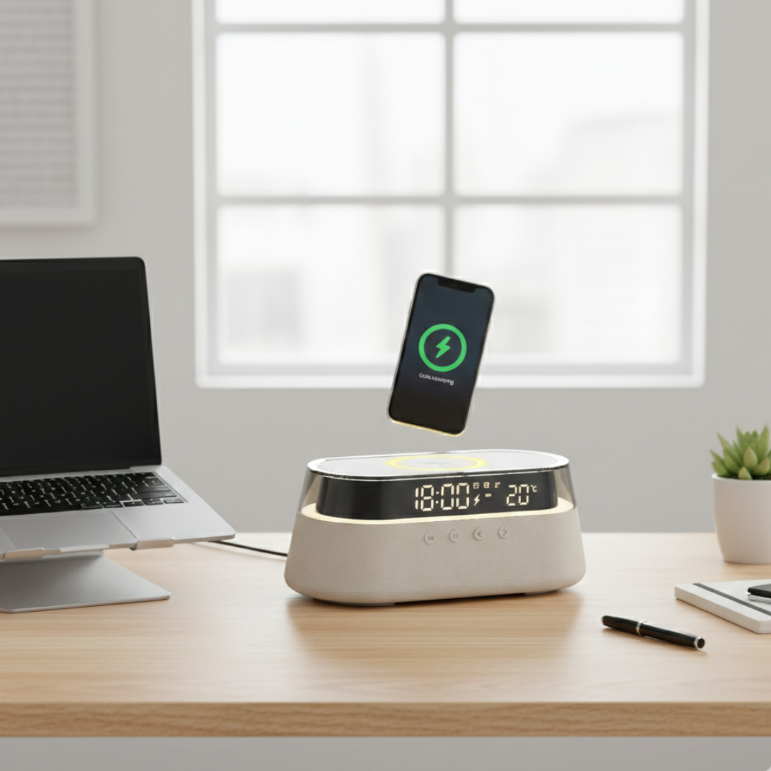 Intelligenter Wecker mit Bluetooth-Lautsprecher für das Schlafzimmer | Lersk