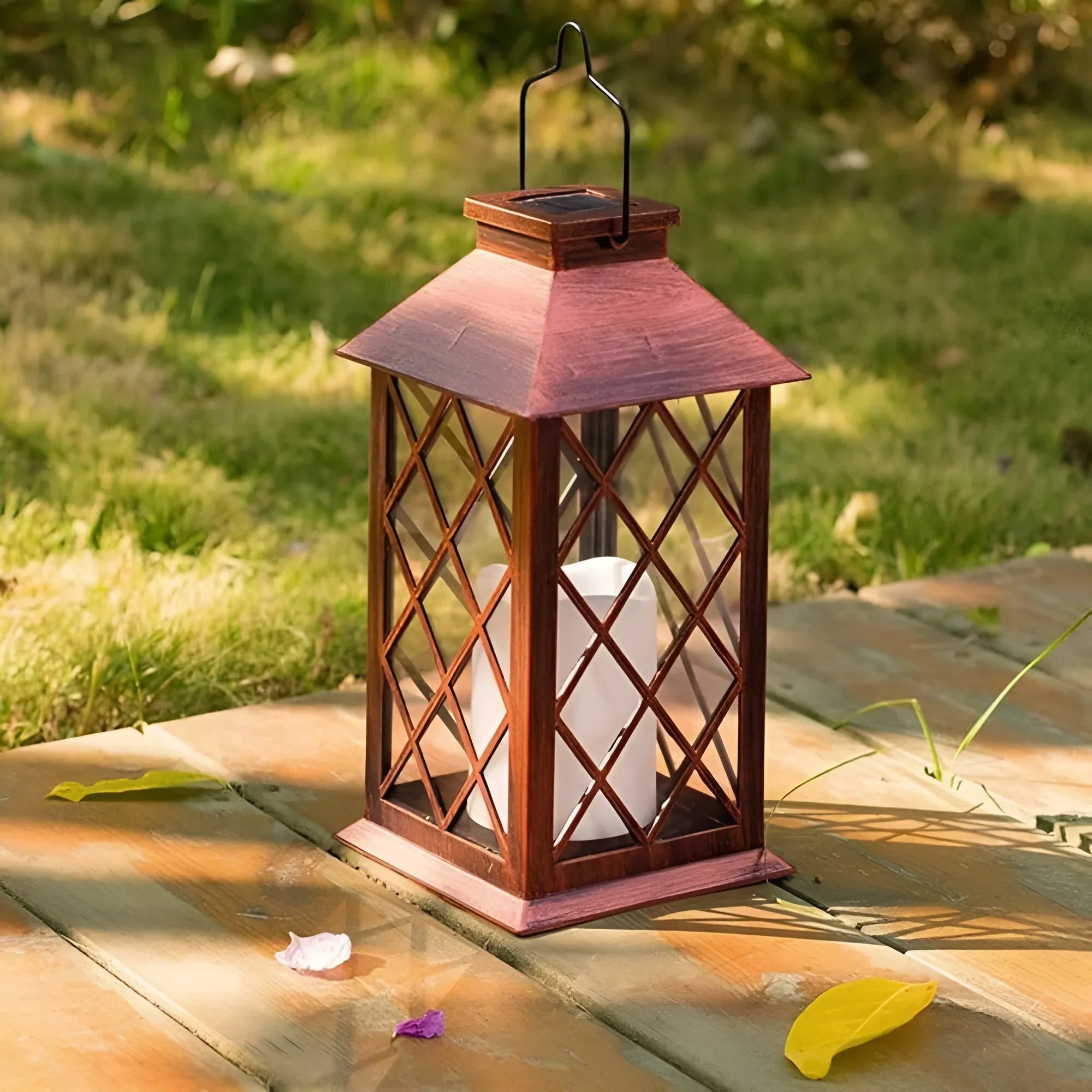 LumiCrest Vintage Solar Garden Light For Outdoor Decor On Lawn, Patio, And Fence | Lersk