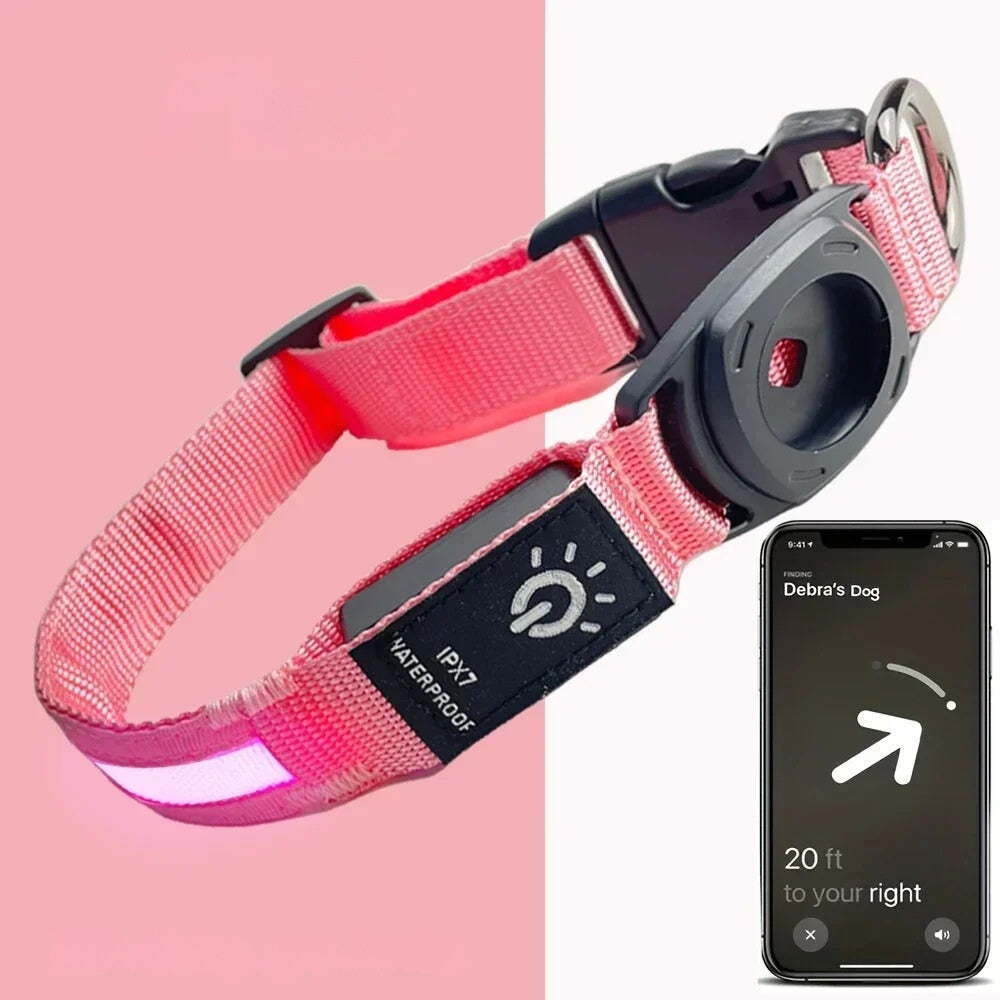 LumaPaw LED Waterproof Dog Collar With Tracker Slot | Lersk
