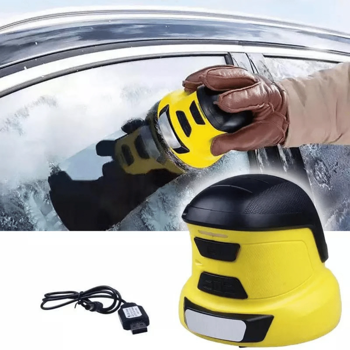 Raschietto per Ghiaccio Riscaldato per Auto Pulizia Automatica del Parabrezza per Guidatori Invernali | Lersk