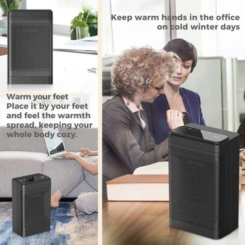 Portable PTC Fan Heater With Remote And Adjustable Temp | Lersk
