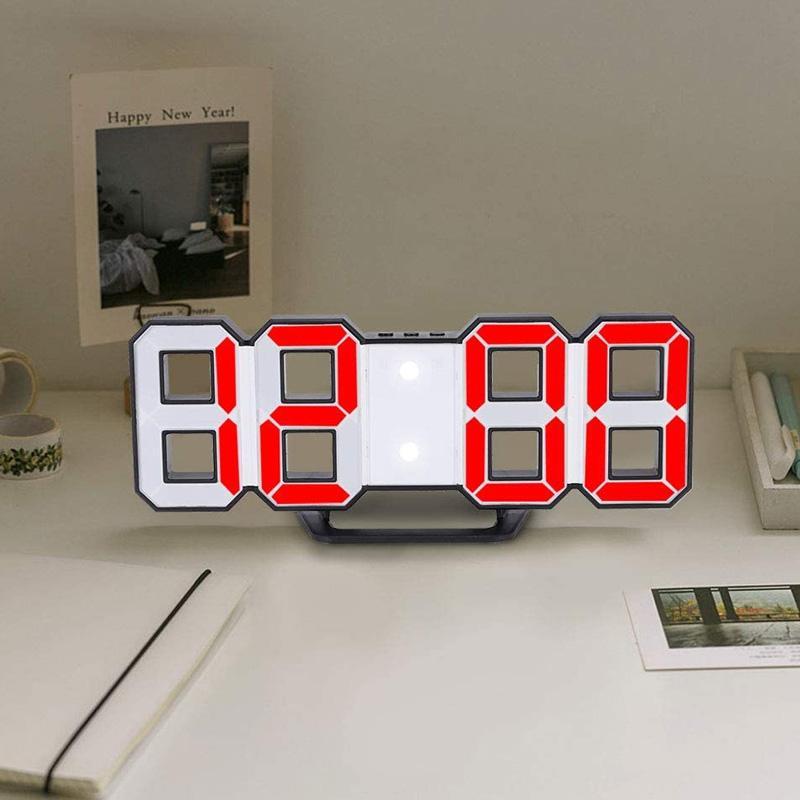 Chytré 3D digitální hodiny s budíkem, elegantní minimalistický design pro moderní stoly a obývací prostory | Lersk