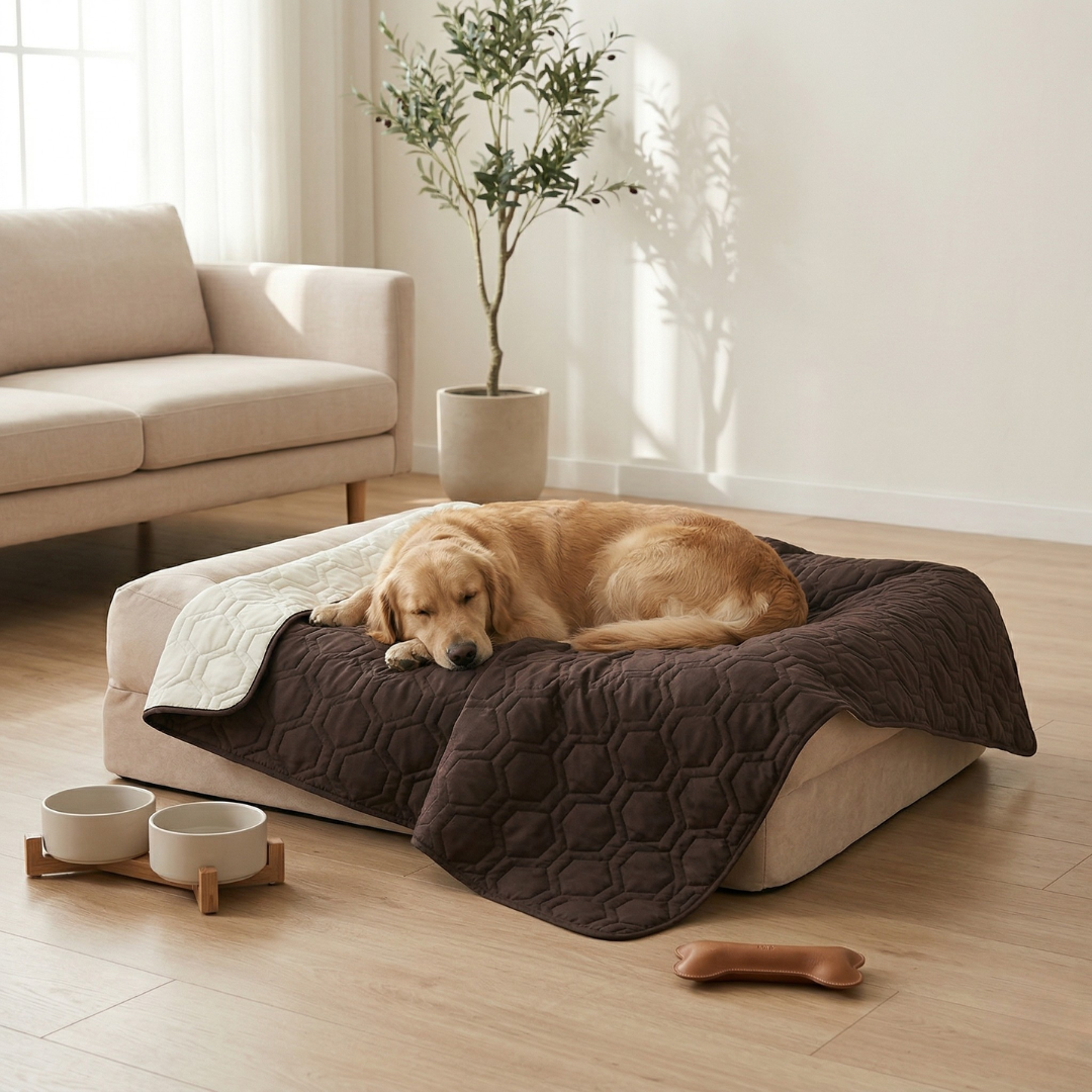 Wasserdichte Hundebettauflage für Betten, Sofas und Autositze | Lersk