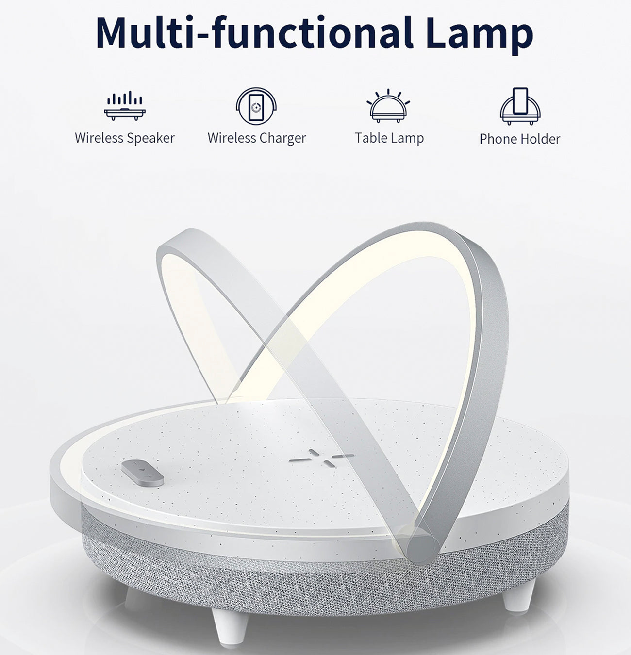 LumaNova 4 In 1 Bedside Lamp With Wireless Charging And Bluetooth Speaker | Lersk