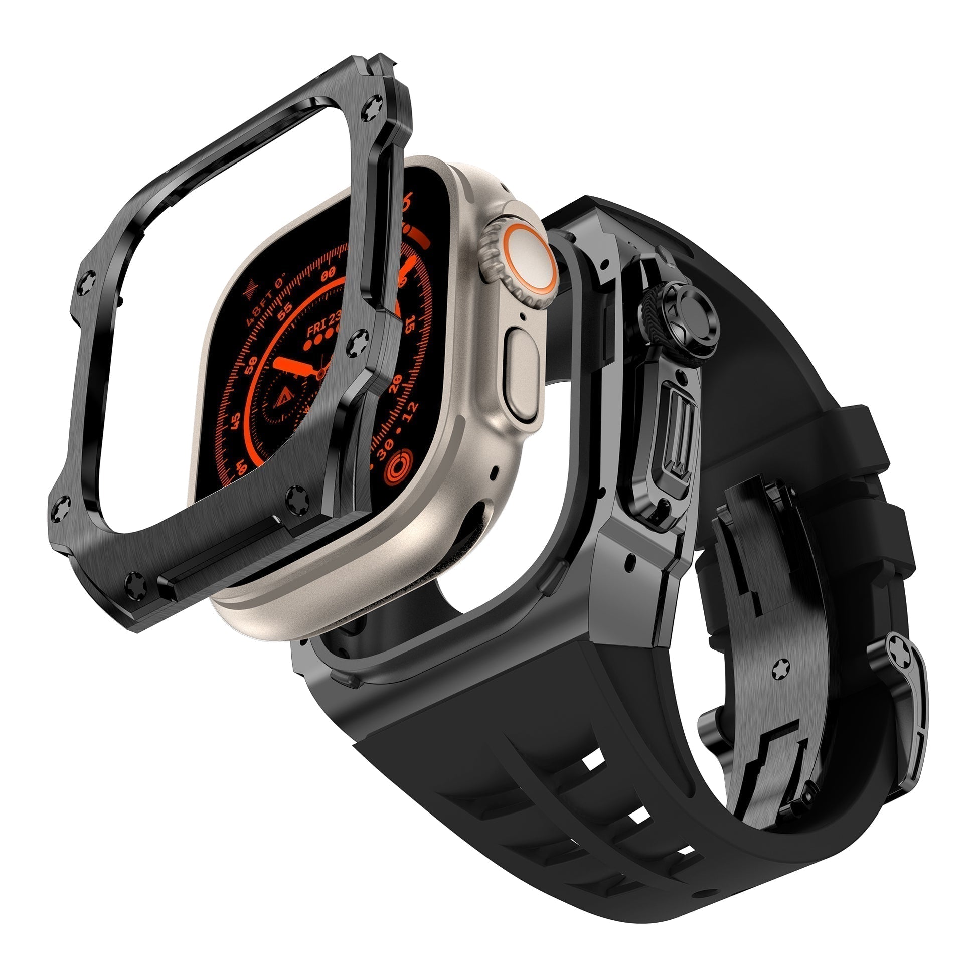 Pouzdro Ardent Series Obsidian Guard z nerezové oceli pro Apple Watch Ultra | Lersk