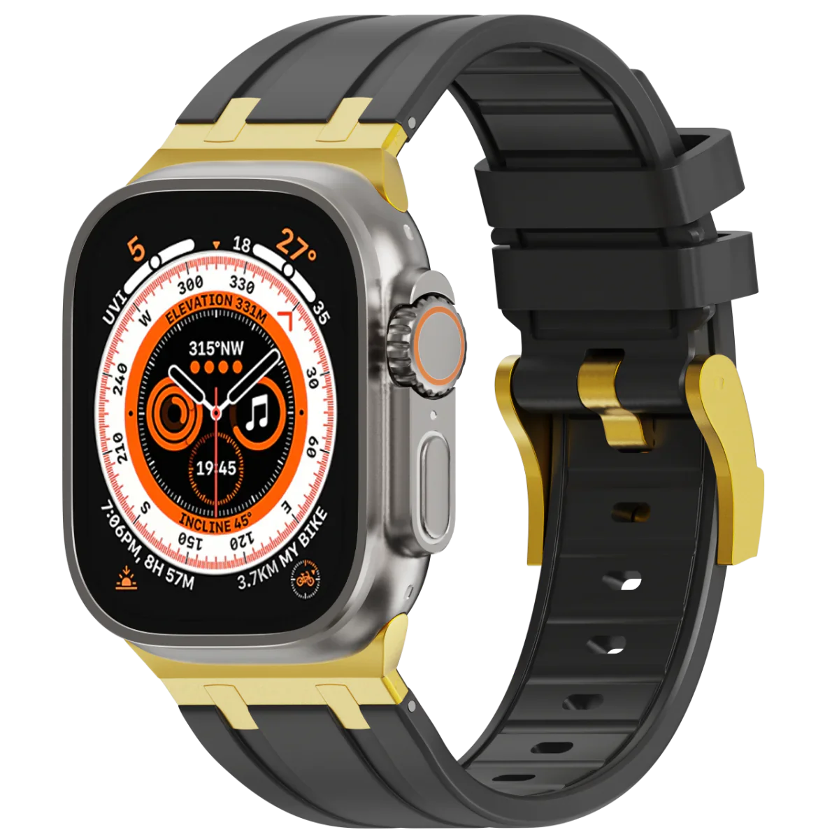 Deluxe Aurion kovová hlava silikonový řemínek pro Apple Watch | Lersk
