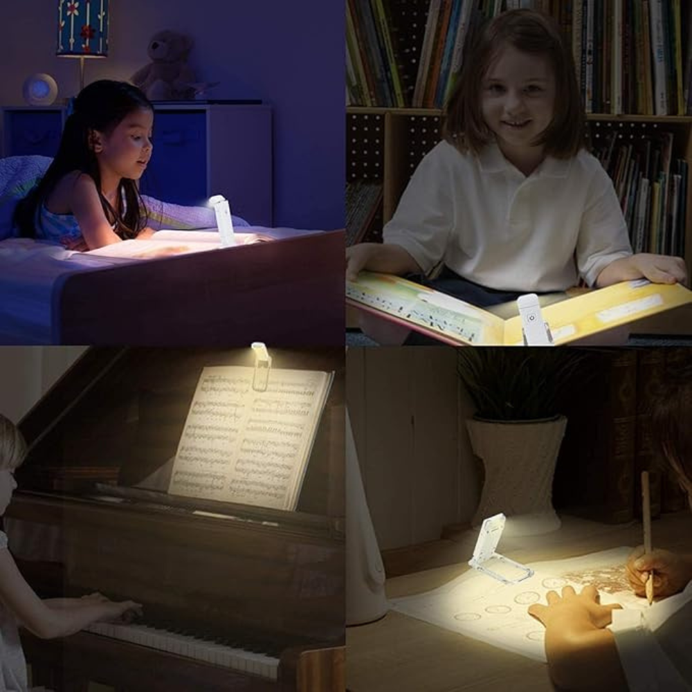 LumaLeaf USB Rechargeable Adjustable LED Clip-On Book Light | Lersk