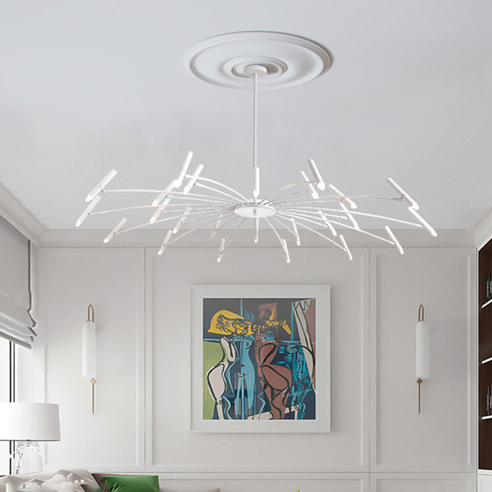 ElaraLuxe Gold and Black LED Chandelier for Modern Living | Lersk