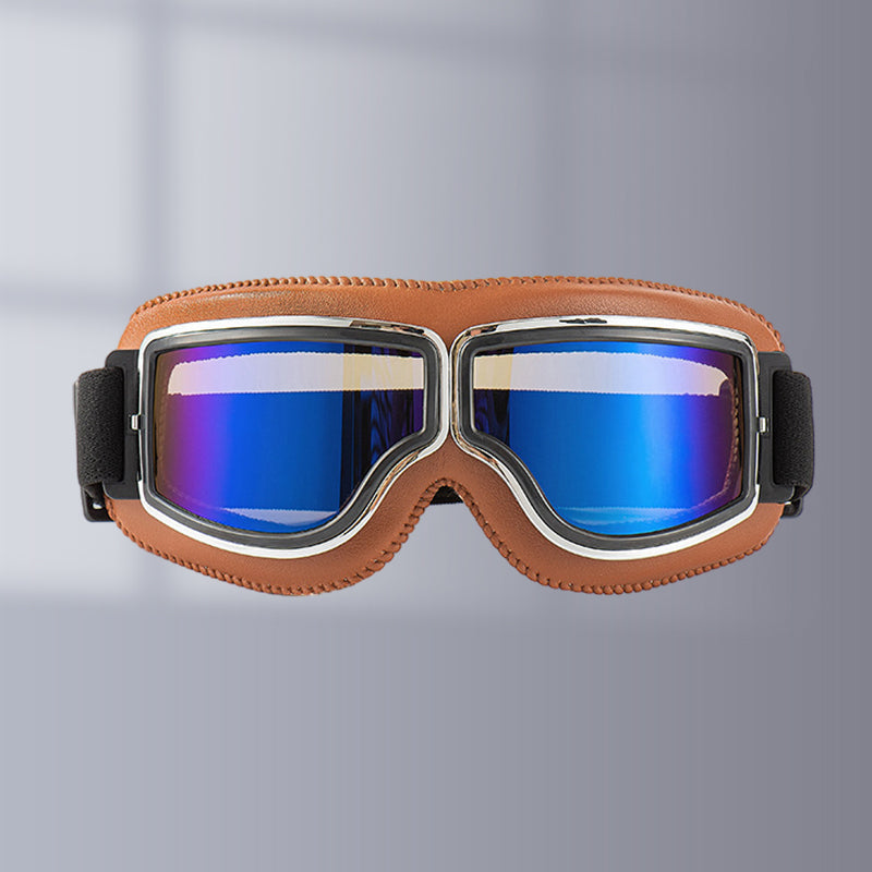 RoadRider Vintage Motorcycle Goggles With Interchangeable Lenses And Comfort Padding | Lersk