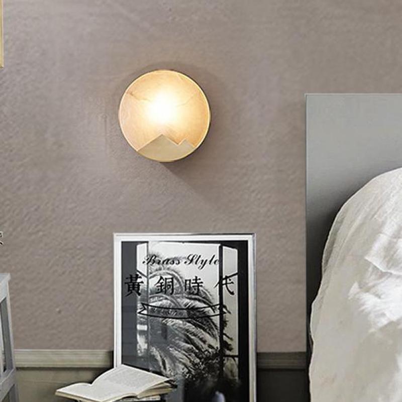 Luminux Marble LED Wall Light With Brass Accents, Nordic Style | Lersk