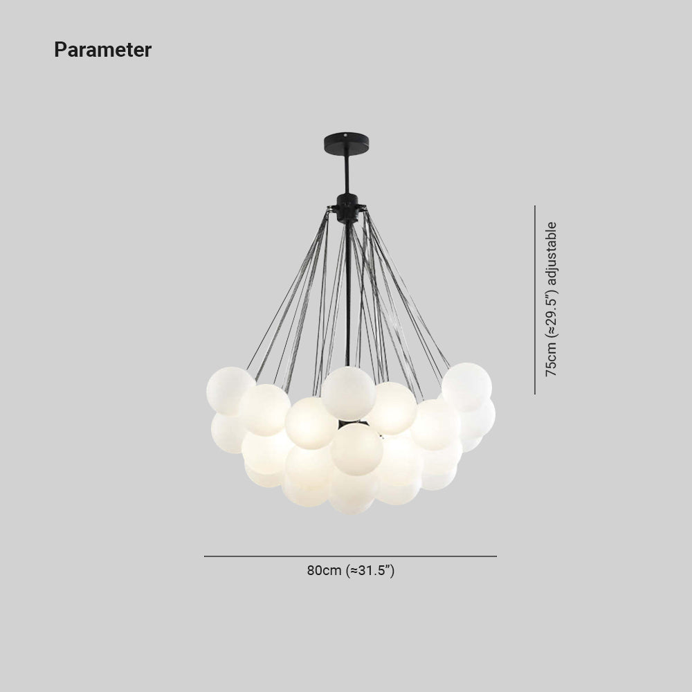 Lumisora Glas- und Metall-Pendelleuchte für Wohnzimmer | Lersk