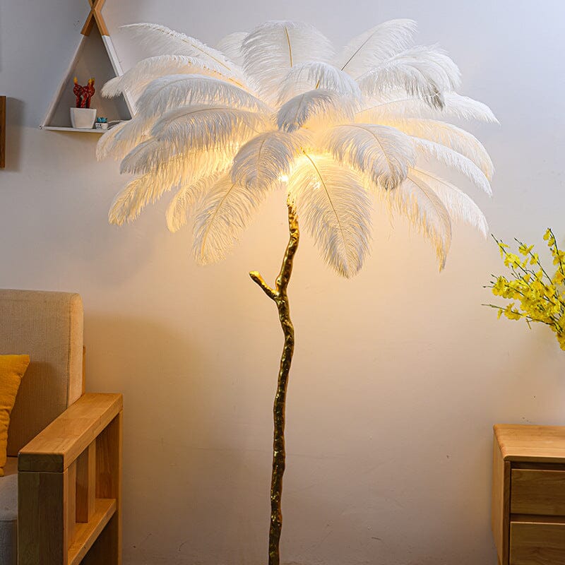 Lunara Feather Effect Floor Lamp | Lersk