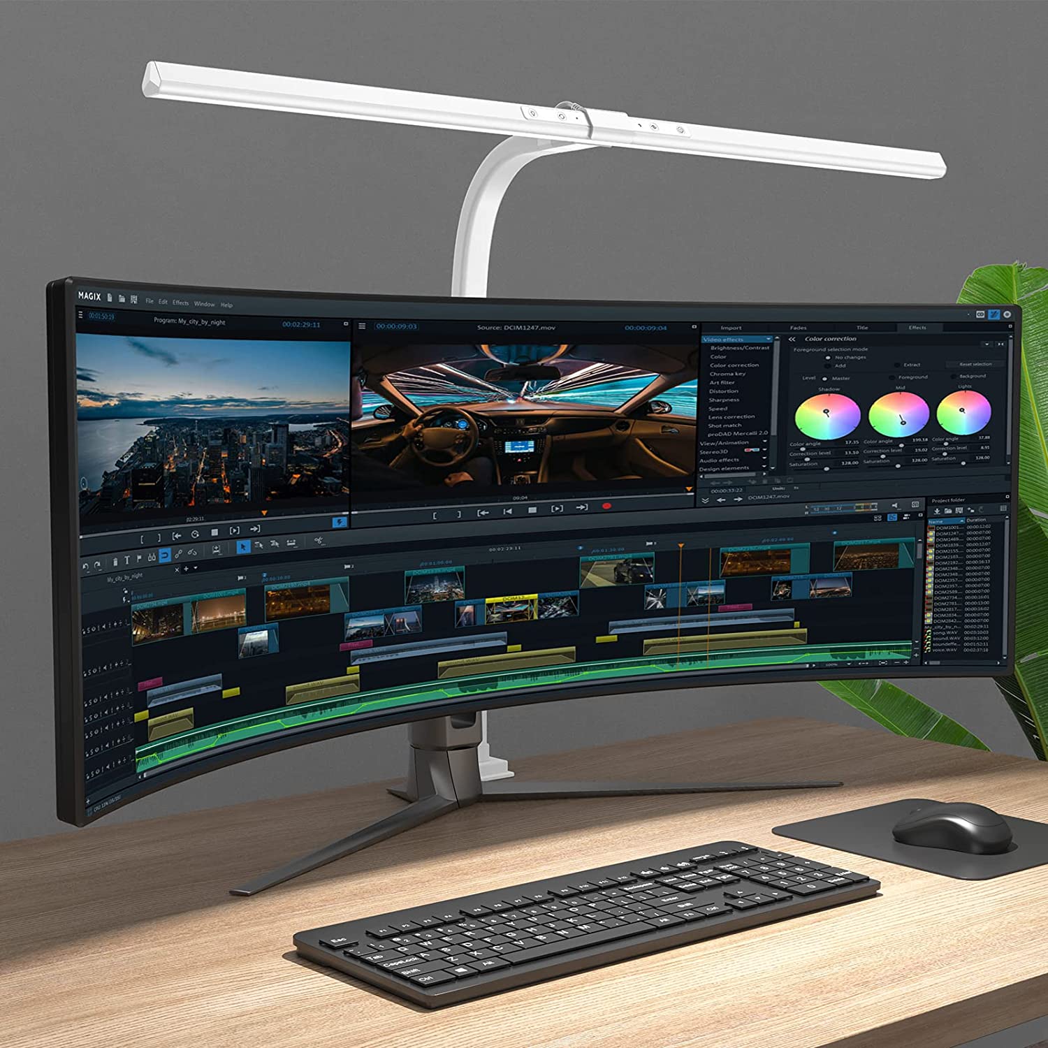AeroClip LED Desk Lamp for Modern Home Office With Adjustabl e Light Bar | Lersk