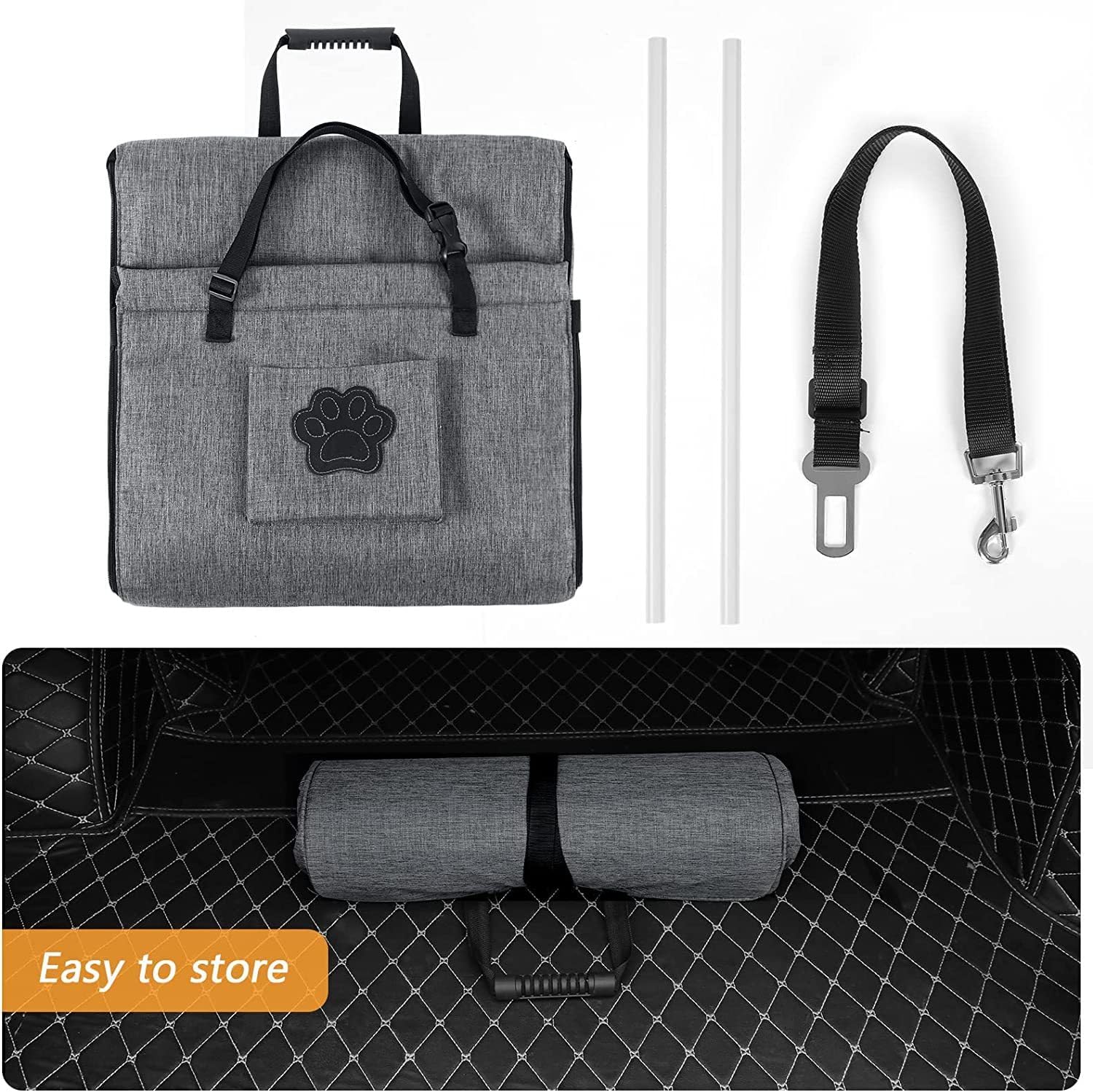 RoverRide Spacious Waterproof Dog And Cat Car Booster Seat | Lersk