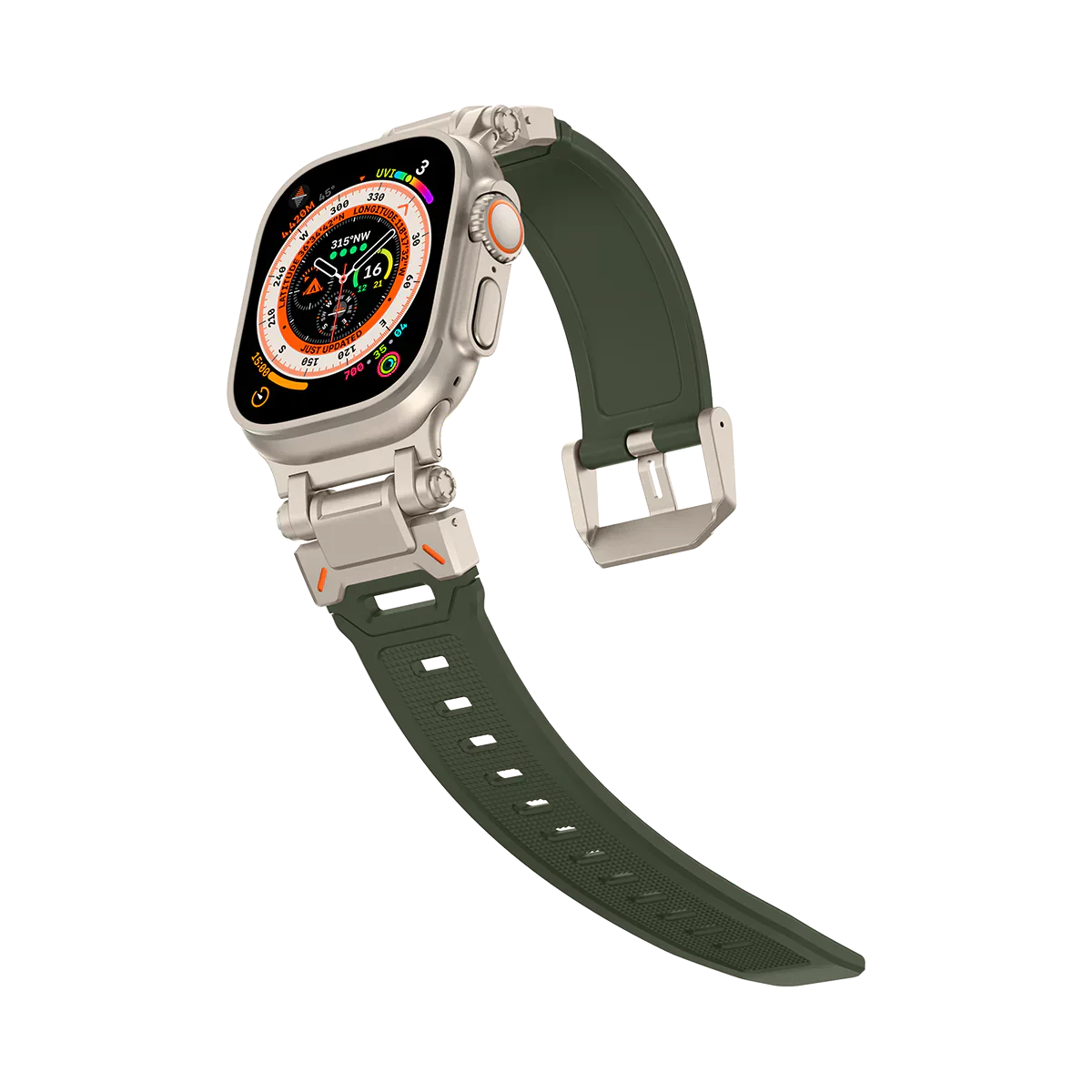 Meron Titanium-Head Silicone Band for Apple Watch | Lersk