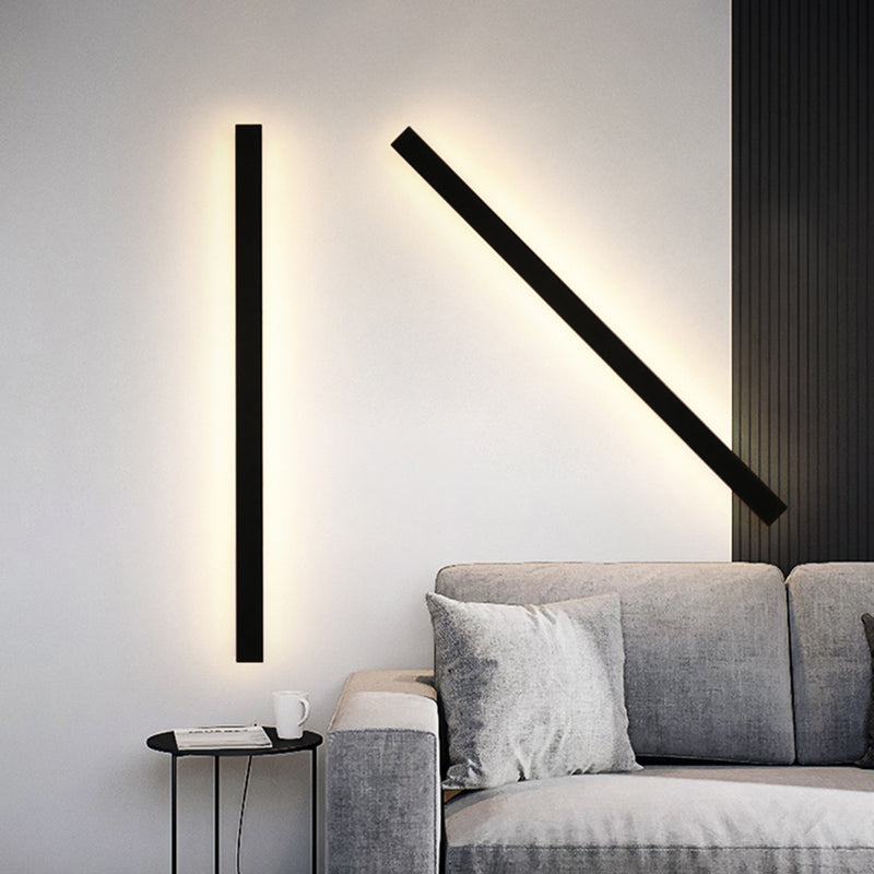 Nyx lineært udendørs væglampe sort LED finish udgave | Lersk