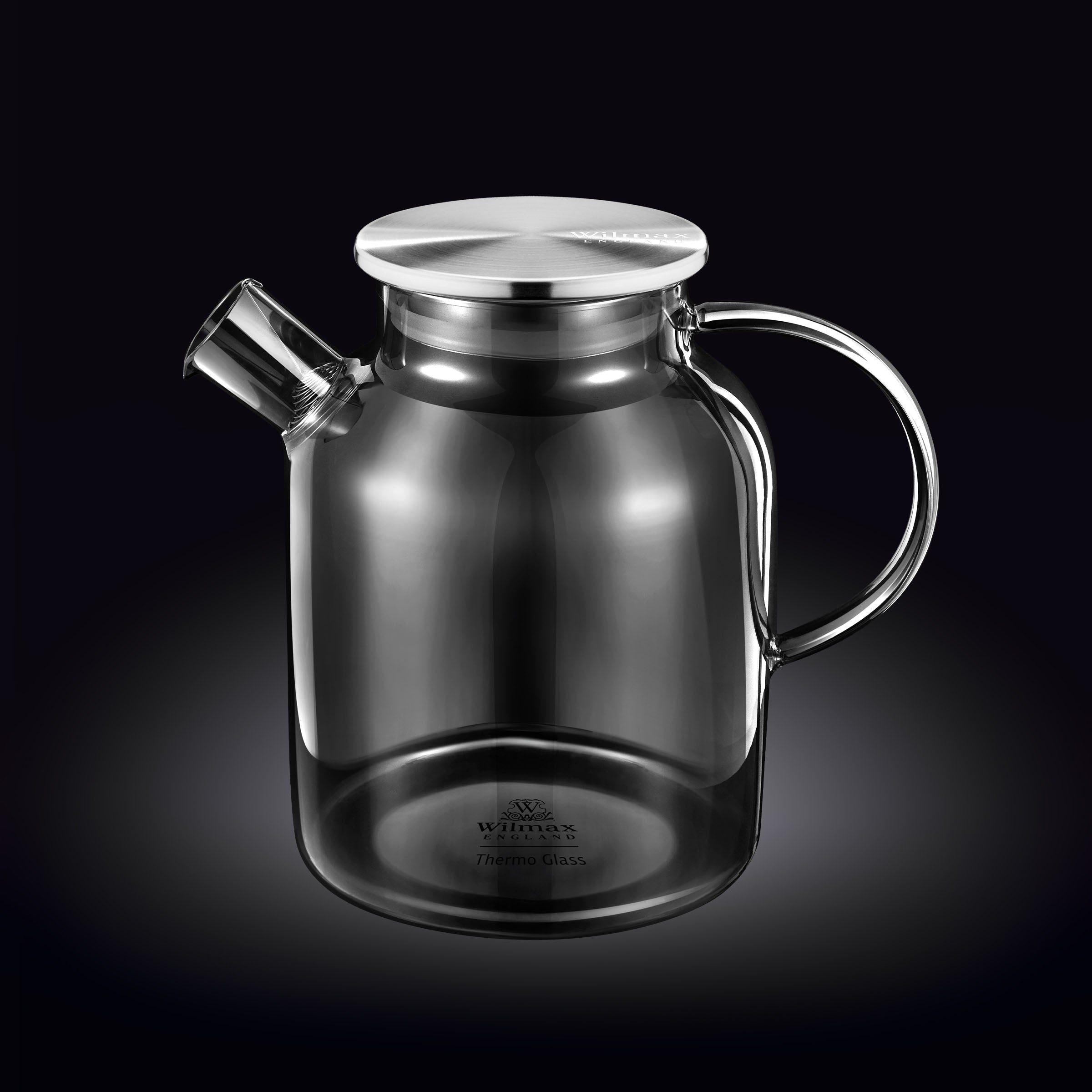 Teiera in vetro termico 54oz di Wilmax per amanti del tè, adatta per piano cottura | Lersk