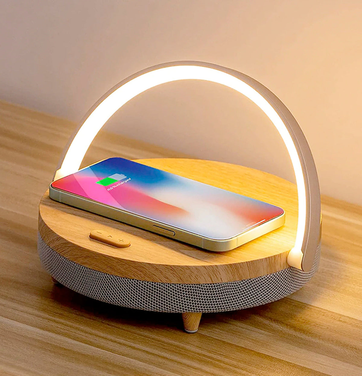 LumaNova 4 In 1 Bedside Lamp With Wireless Charging And Bluetooth Speaker
