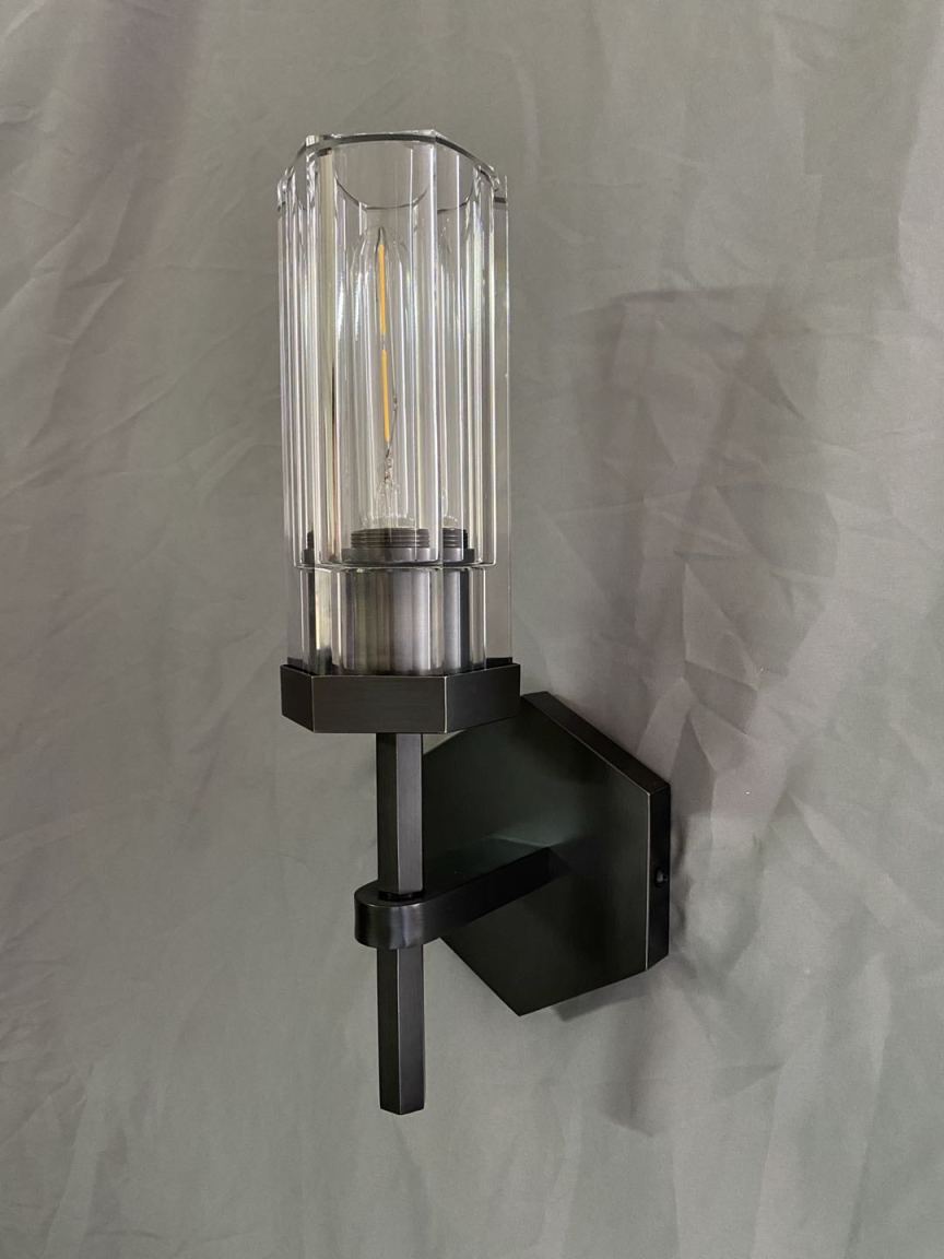 AstraLux Crystal LED Wall Sconce With Clear Glass Shades | Lersk