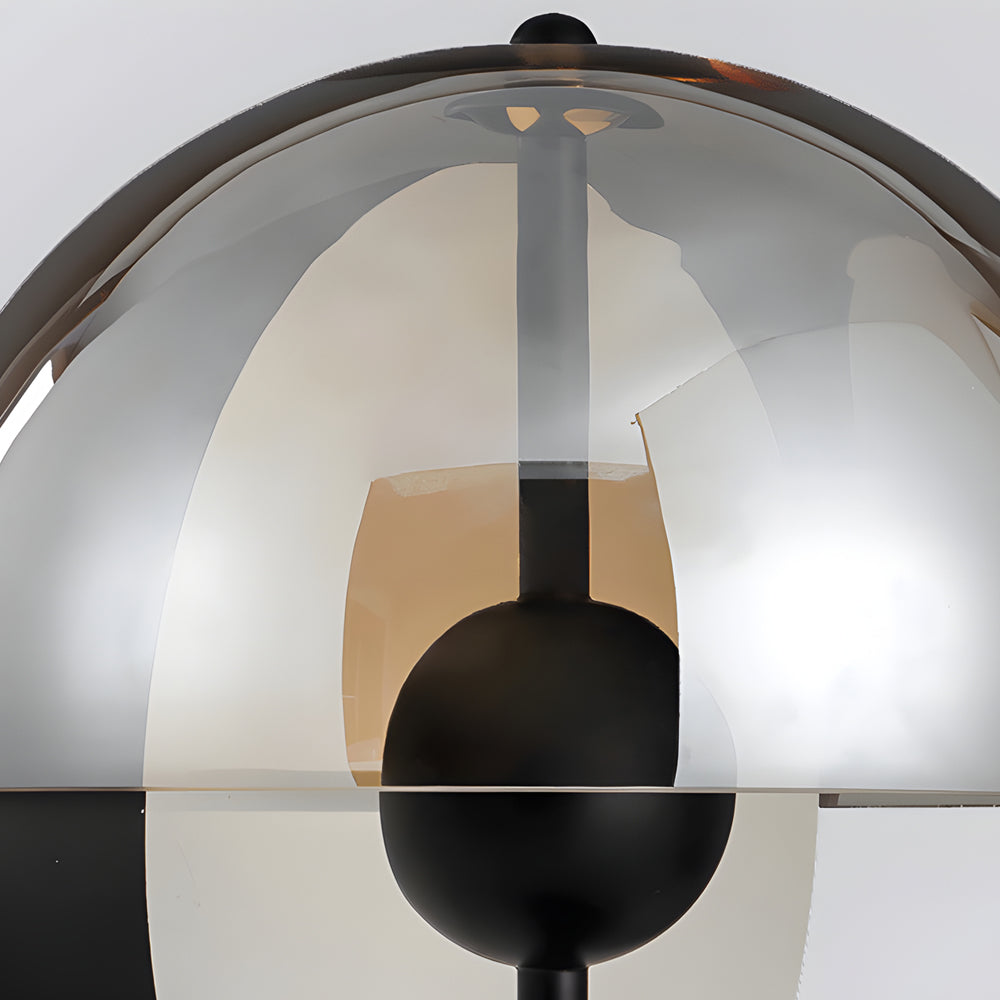 Astrae Tischlampe | Vertikale Halbkugel mit Rauchglasschirm | Lersk