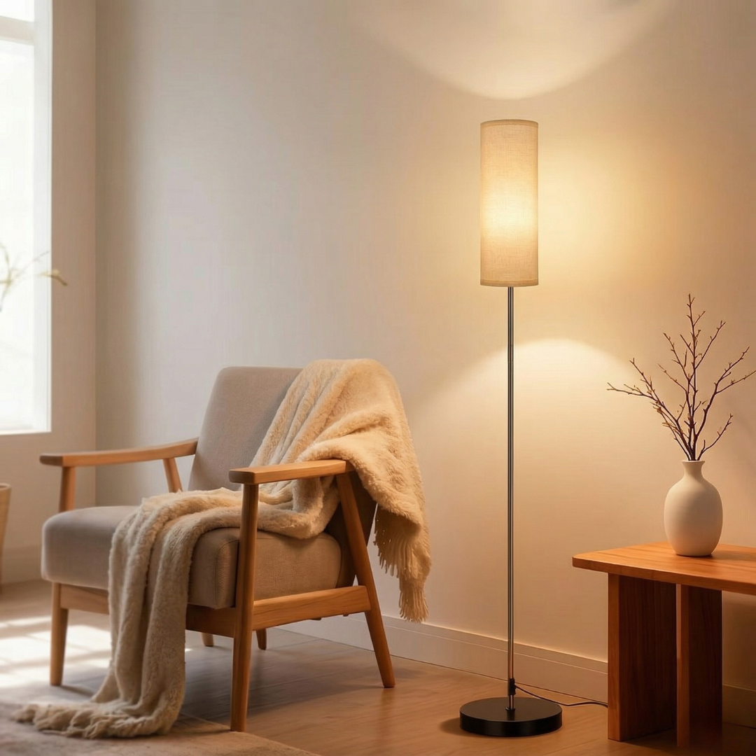 Lampa podłogowa RGB z kontrolą przez aplikację do oświetlenia i atmosfery w domu | Lersk