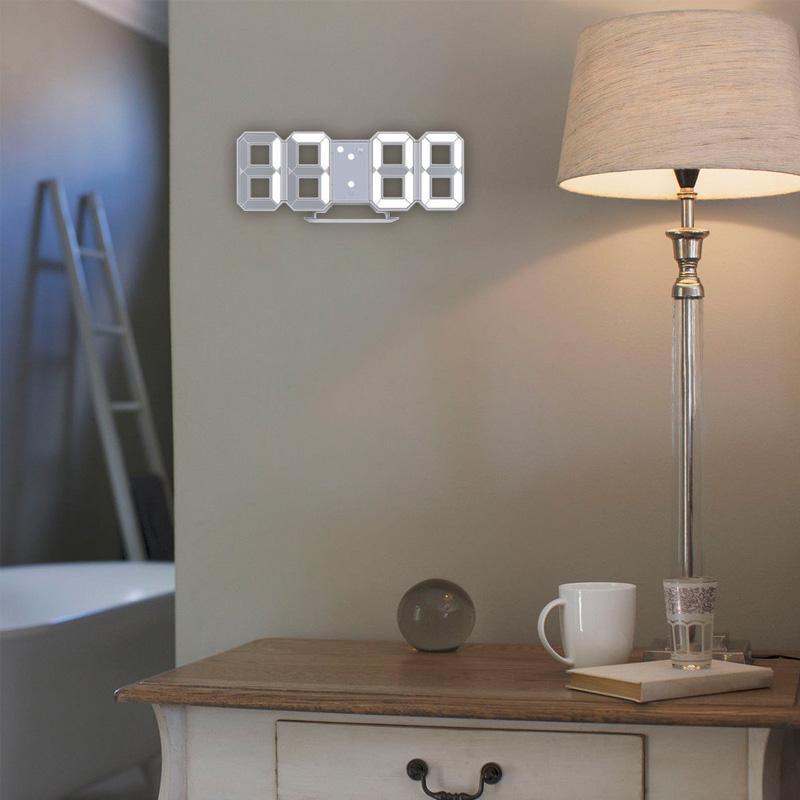 Chytré 3D digitální hodiny s budíkem, elegantní minimalistický design pro moderní stoly a obývací prostory | Lersk