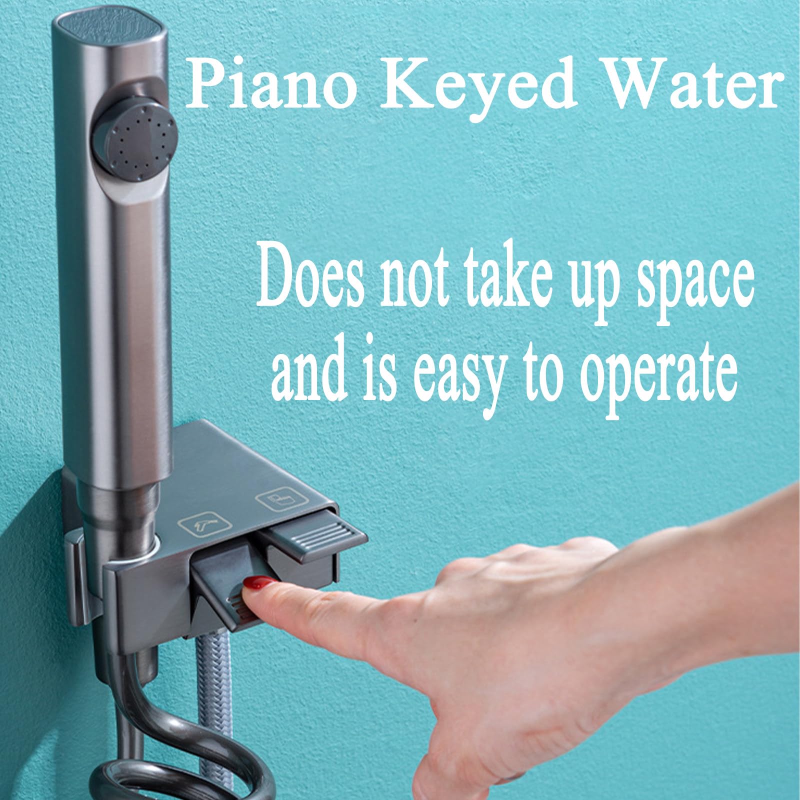 AquaKey | Adjustable Handheld Bidet Sprayer With Piano-Style Controls for Toilet | Lersk