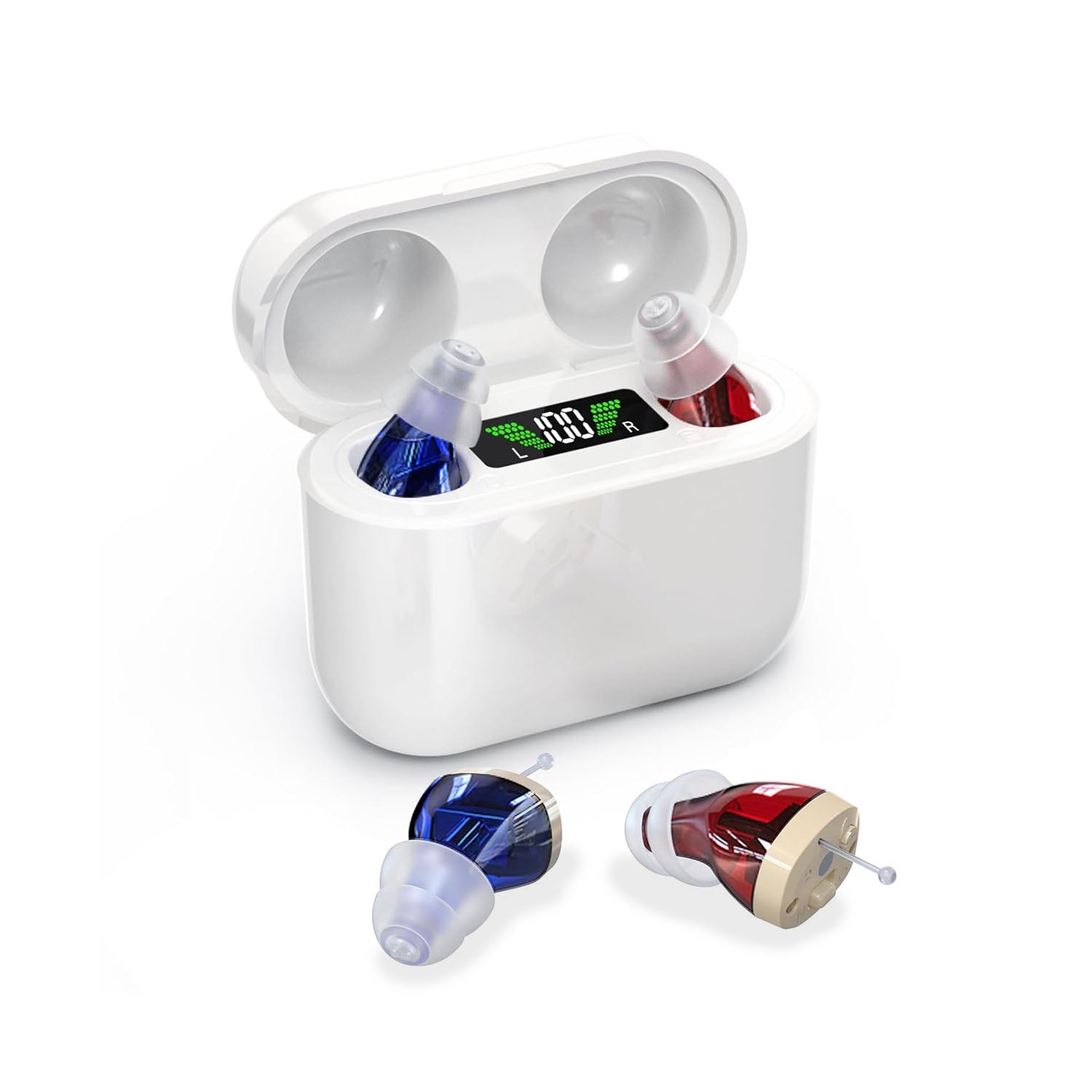Invisible Rechargeable Hearing Amplifiers For Seniors With Wireless Charging Case | Lersk
