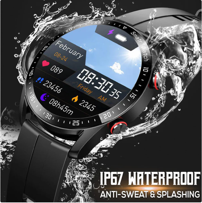 Men's Waterproof Bluetooth Smartwatch ECG Heart Rate Monitor | Lersk