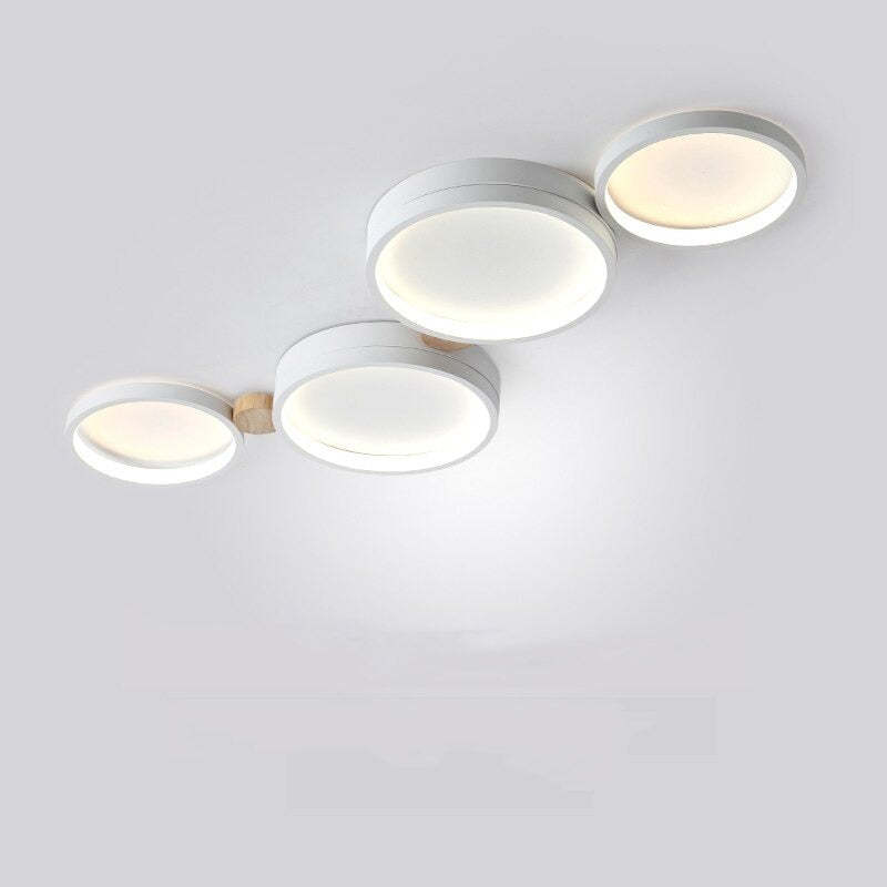 NovaLumen Ceiling Lamp in White and Gray Metal Finish | Lersk