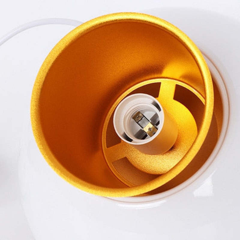 Lampada a sospensione LED Nazifa Modene Design senza tempo in bianco e nero per soggiorni | Lersk