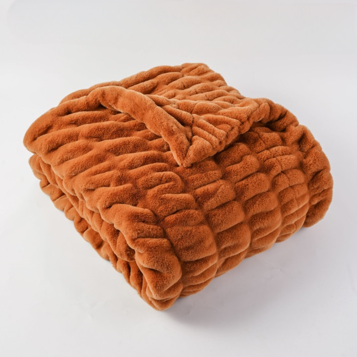 Plush Faux Rabbit Fur Throw | Lersk