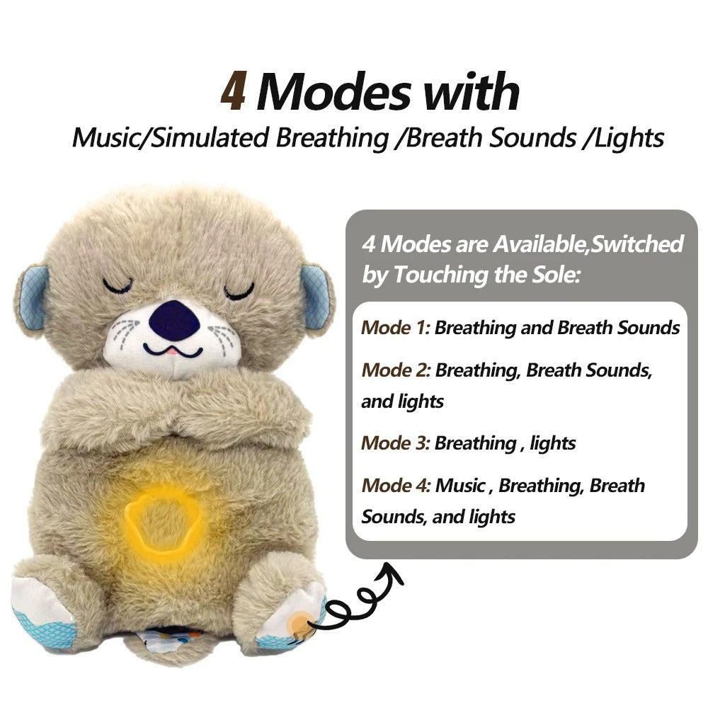 Baby Sleep Otter Plush Babies Calming Breathing Night Light | Lersk