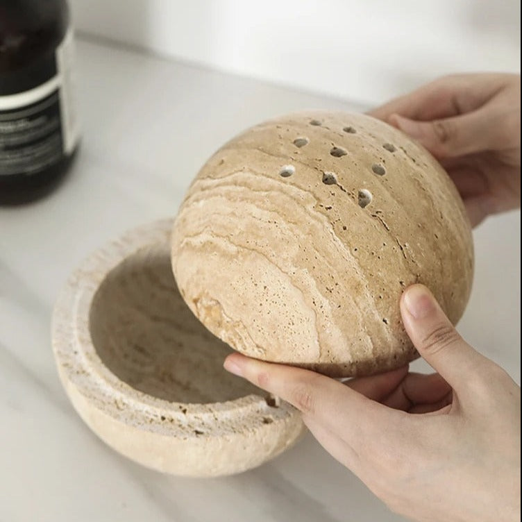 TerraLuxe Marble Incense Burner in 7 Colours Travertine | Lersk