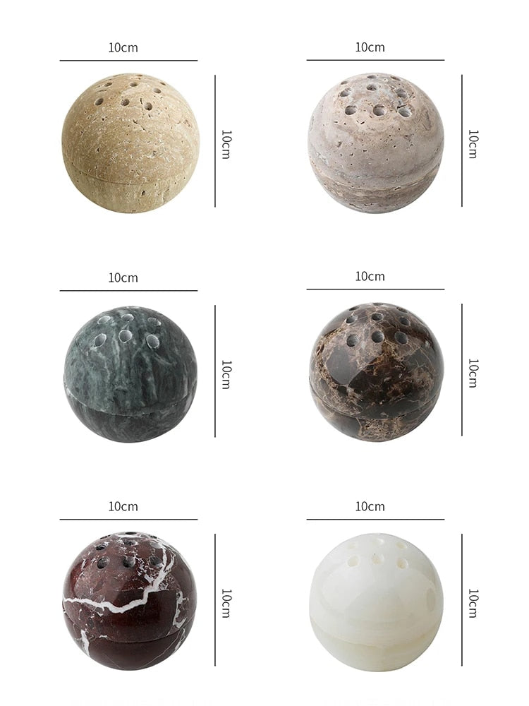 TerraLuxe Marble Incense Burner in 7 Colours Travertine | Lersk