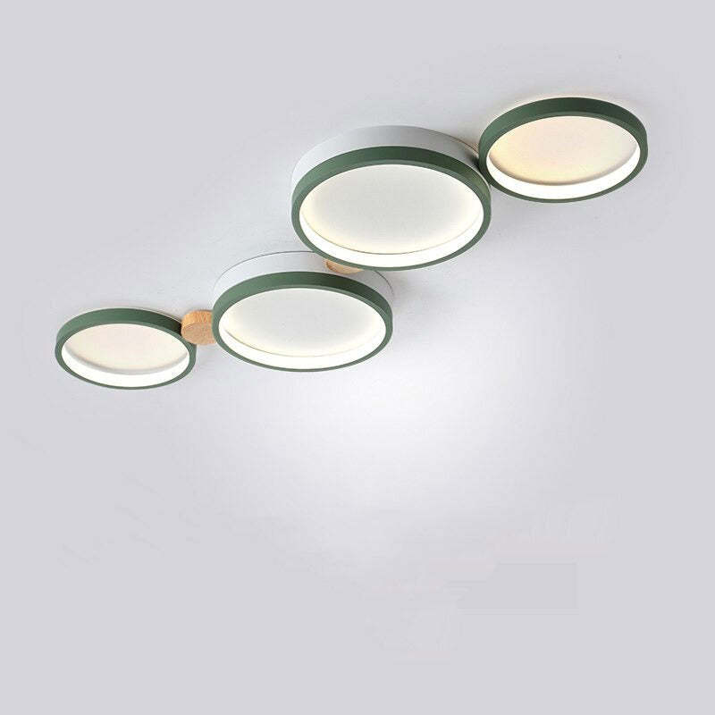 NovaLumen Ceiling Lamp in White and Gray Metal Finish | Lersk