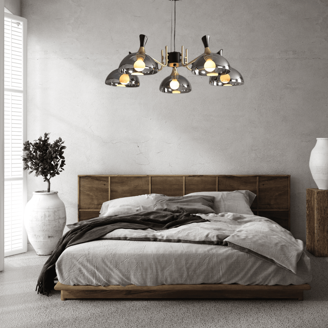 Lucentus | LED Chandelier in Black Glass | Lersk