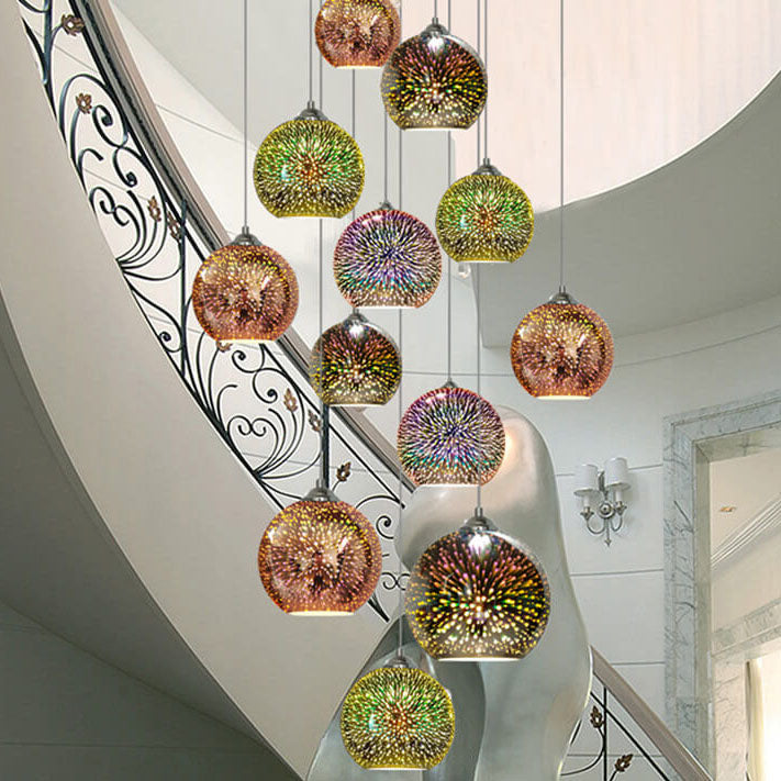 3D Glass Pendant Light - Magical Colorful Dome Lamp for Living Rooms | Lersk