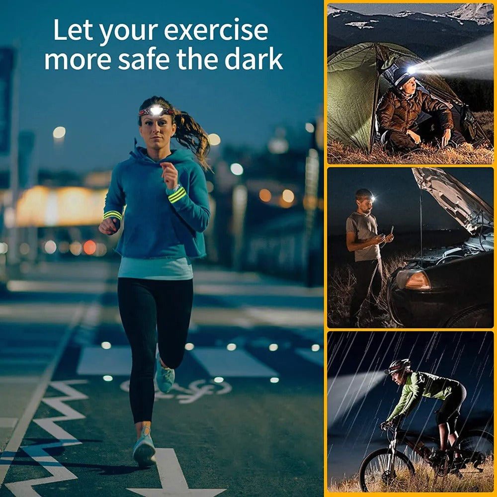 Motion Sensor LED Headlamp 8 Modes For Outdoor Adventures | Lersk