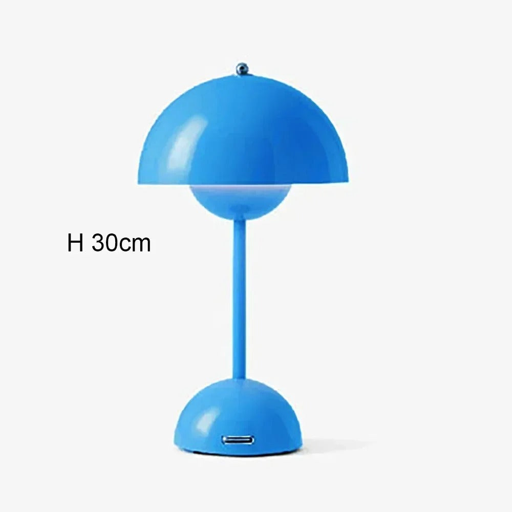 Nordic Led Table Lamp Wireless Rechargeable Mushroom Style for Small Spaces | Lersk