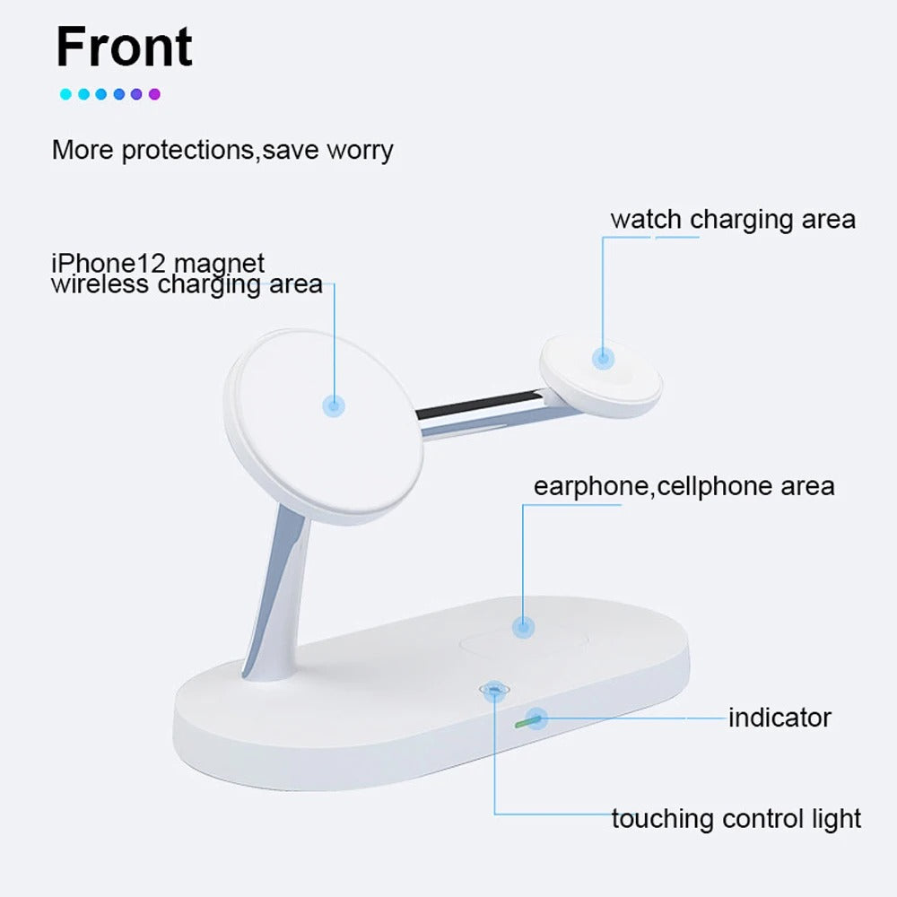 NovaCharge 5-in-1 Magnetic Docking Station with Night Light
