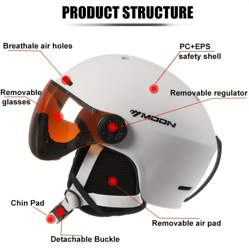 Hochwertiger Skihelm mit abnehmbaren Teilen für sichere, bequeme Outdoor-Aktivitäten | Lersk