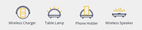 LumaNova 4 In 1 Bedside Lamp With Wireless Charging And Bluetooth Speaker