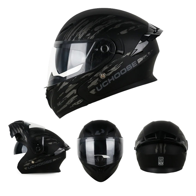 Casco FlipGuard con Doppia Lente per Piloti Omologato DOT | Lersk